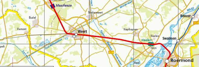 2.1.1. Tracé in België Tracédeel Kenmerken Provincie Gemeenten Antwerpen - Herentals Herentals - Mol Mol - Neerpelt Neerpelt - grens - Dubbelsporig - Geëlektrificeerd 3000 V DC - V max = 120 km/u -
