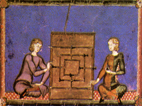 Het molenspel Speelbord van het molenspel Het molenspel is een eeuwenoud bordspel. Het wordt ook wel morris genoemd of uitgebreider: Nine men s morris.