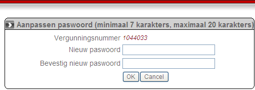 2.1 Paswoord wijzigen U kan uw paswoord indien gewenst steeds wijzigen door aanklik van volgend icoon in de