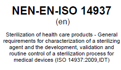 INHOUD ISO 14937 Richtlijn omtrent karakteriseren van steriliserend agens + ontwikkeling/validatie en routinecontrole van sterilisatieprocess H 2 O 2