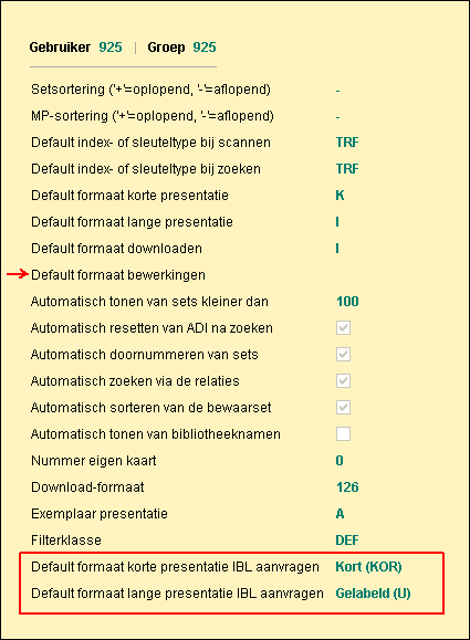 20 Voorkeur formaat IBL presentatie Voor de presentatie van bibliografische records (zoeken en catalogiseren) konden WinIBWgebruikers hun voorkeurinstellingen al vastleggen.