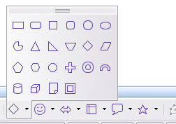 Veel pictogrammen in de werkbalken hebben een klein pijltje ernaast. Het pijltje geeft aan dat dit pictogram meerdere functies heeft.