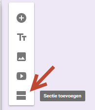 SCHERM 11 Wil je op basis van het antwoord de respondent doorsturen naar een volgende vraag, dan klik je op de drie puntjes rechtsonder de vraag en kies je voor Ga naar sectie op basis van antwoord.