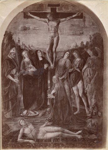 Afb. 35. Jacopo del Sellaio, Kruisiging en heiligen, ca.