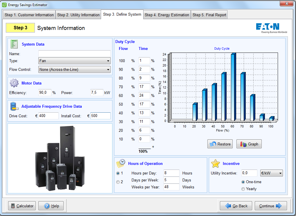 Eaton Energy Savings Estimator 7,5