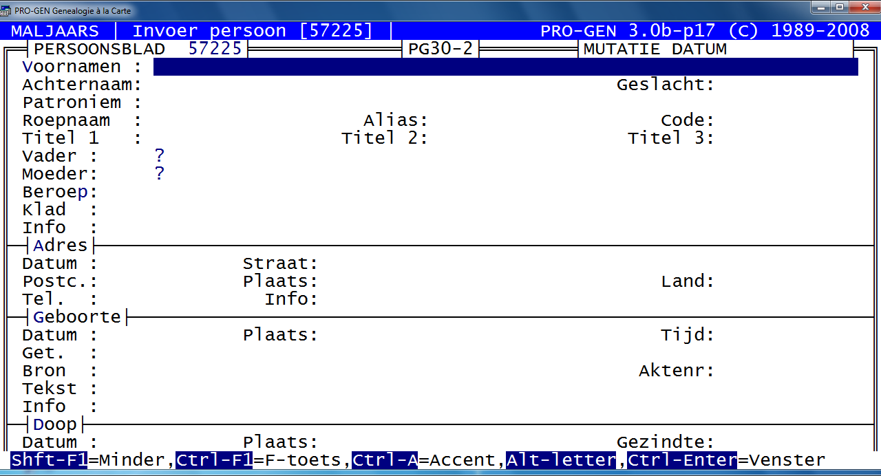 Alhoewel Pro-Gen een Dos-programma is, zitten er veel Windows toepassingen in verwerkt.