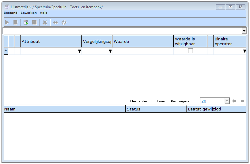 Navigeer naar de betreffende crebo en onderwijsgroep, en klik hierop met de rechtermuisknop voor het context-menu. Kies daarna voor lijstmatrijs.