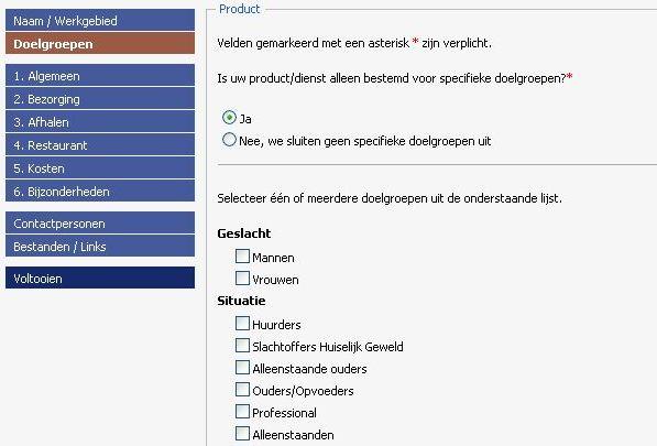 Wanneer u de doelgroep(en) heeft geselecteerd klikt u op Volgende. Afbeelding 9, het selecteren van de doelgroepen 4.