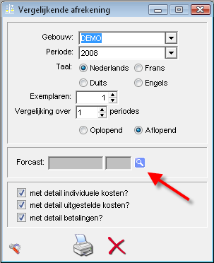 1.1 Frcast pbuwen Klik p het lepje m een frcast in te vegen.