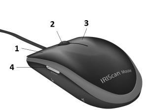 1. Inleiding De IRIScan TM Mouse is een muis en scanner in één. Met de scanfunctie kunt u documenten scannen door er met de muis overheen te gaan.