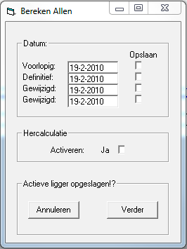 De rapportage kan per ligger maar ook per onderdeel waarmee een rapport ontstaat met een voorblad, toelichting, de berekeningen en een index.