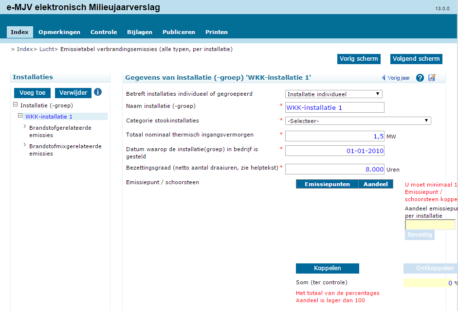 Handleiding RWZI-rekentool v2015 en e-mjv voor zuiveringbeheerders - 8-4.