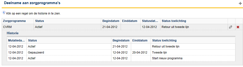 2a.6 Inactieve patiënt heractiveren Als de patiënt weer terug komt uit de tweede lijn kunt u de (inactieve) patiënt heractiveren. Volg de stappen zoals beschreven bij 2a en 2a1. 1.