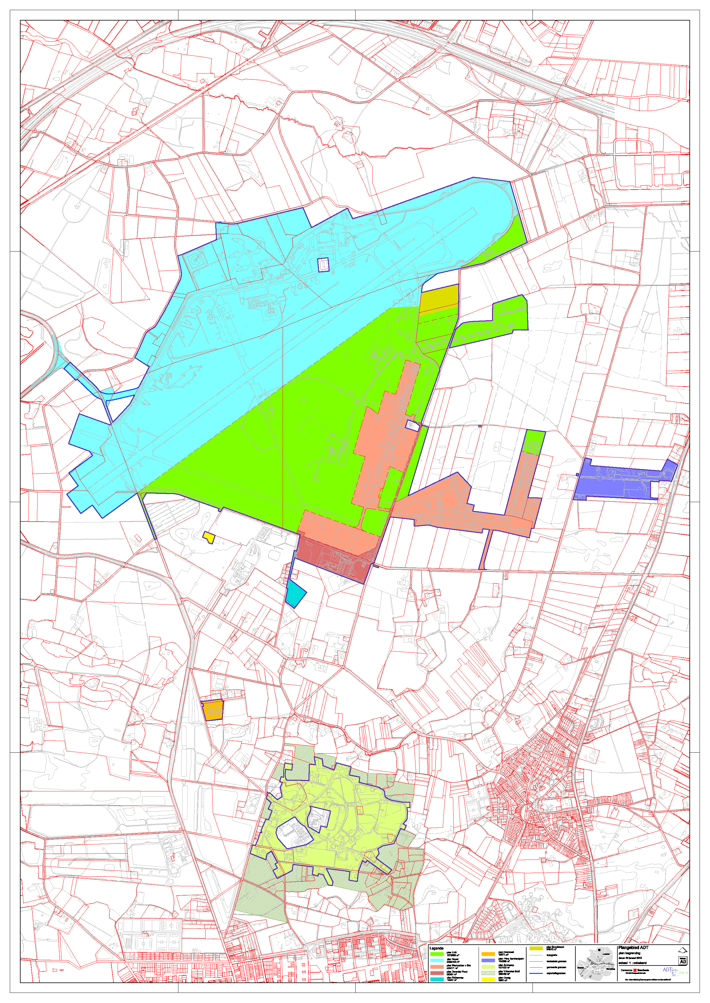 Tekening: Plangebied met deelgebieden ADT (zie ook kaart in bijlage 1) 1 2