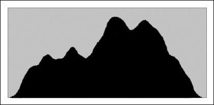 Van een foto wordt geteld hoeveel pixels er van een bepaalde helderheid (grijswaarde) aanwezig zijn en van elke grijswaarde wordt dan een staafje opgetekend van dat aantal.