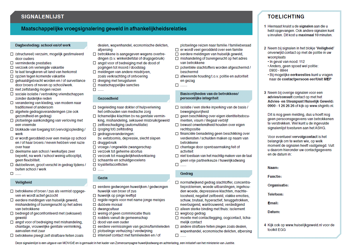 Meldcode huiselijk geweld en