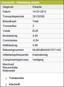 Figuur 16 Afschrift uitbetaling 4.5.