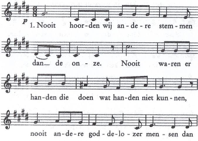 zingen staande: Lied van