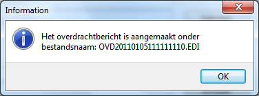 Als u een ontvanger wilt selecteren, klikt u op Selecteer in het blok Ontvanger (dit is niet verplicht) De bestandsnaam van het aan te maken bestand wordt onder in het scherm getoond.