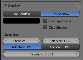 figuur 8 Klik in het Shadow Panel op [Ray Shadow]