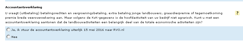 Regelingen In dit scherm geeft u aan voor welke regelingen u in aanmerking wilt komen. U moet elke vraag met Ja of Nee beantwoorden.