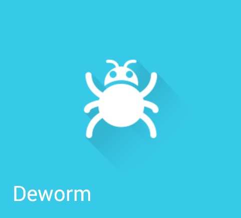 (b) Deworm: U kunt hier een herinnering instellen voor het