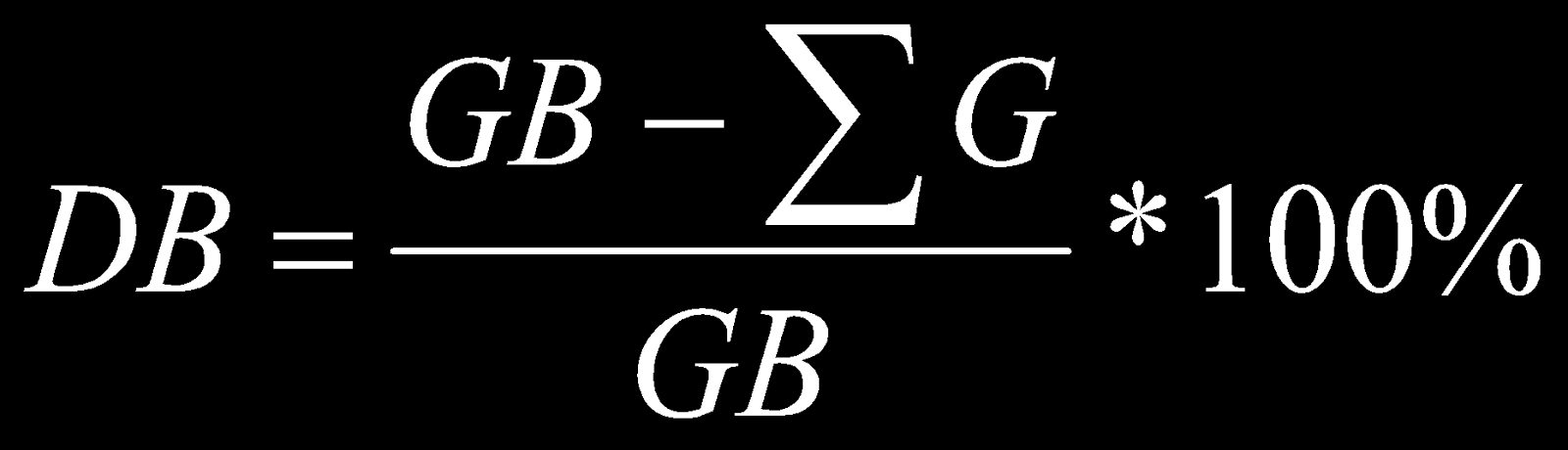 DB = Percentage van Daadwerkelijke Beschikbaarheid; GB = Gewenste Beschikbaarheid in minuten; G = Het aantal minuten dat een Incident zich voordoet. 10.3.