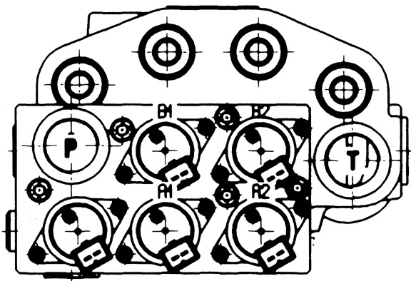 Electrisch schema Onderstaand schema geeft de volledige montage weer van een tractor met een open center hydraulisch systeem.