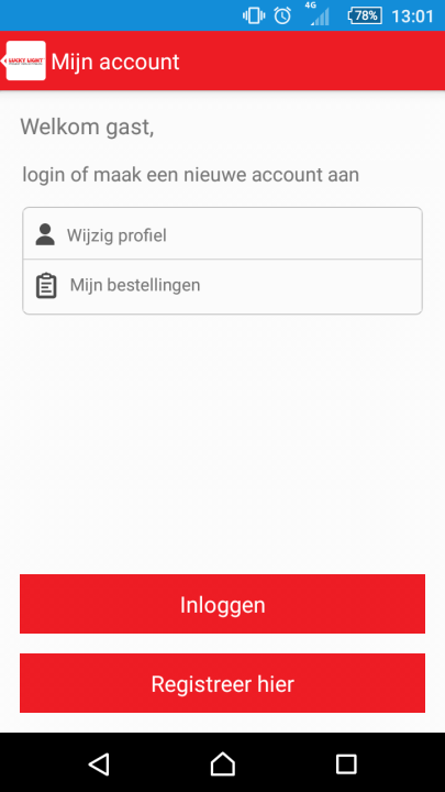 2.4 Account Als u op het icoon links bovenin het hoofdmenu drukt en Mijn account selecteert kunt u het account instellen en/of aanmaken. U komt dan in het scherm zoals in figuur 4.