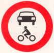 Bord Omschrijving C9 Gesloten voor ruiters, vee, wagens, motorvoertuigen die niet sneller kunnen of mogen rijden dan 25 km/h en brommobielen alsmede fietsen, bromfietsen en gehandicaptenvoertuigen