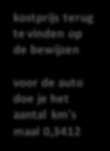 ................... nummer omschrijving kost 1 ingang bioscoop 9,00 2 consumptie tea-room 12,00 3 ticket bus 2,50 auto 12/01/15 traject Gent-Blankenberge 120km 40,94 volg hier de nummers die je de