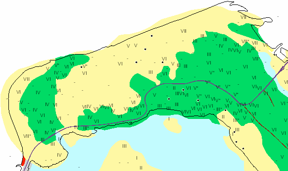 36 Sectorale aspecten Figuur 4.4 Bodem en grondwatertrap in plangebied (www.bodemdata.nl) Tabel 4.3 Ove