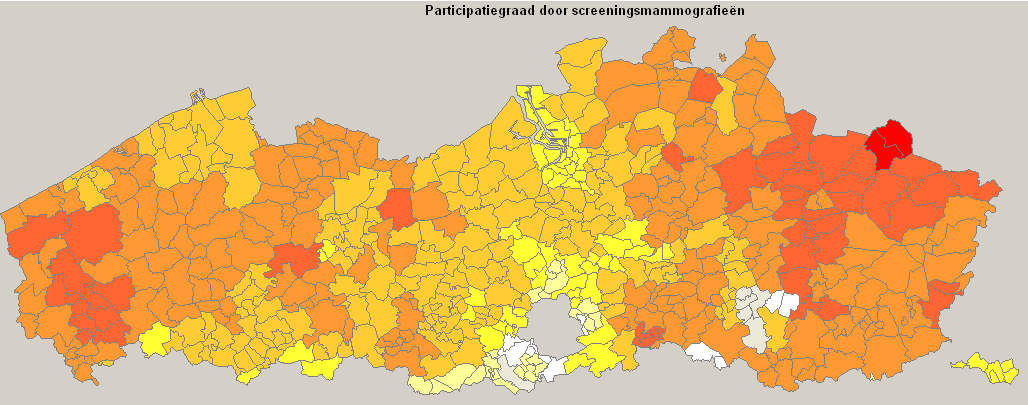 Screeningsprogramma Participatiegraad 2008-2009 (Bron: Vlaams