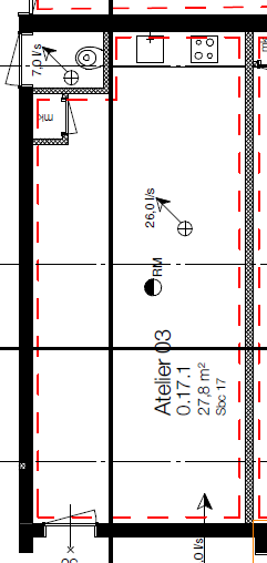 Atelier 3 (gebruiks-)oppervlakte 28 m² De huurprijs voor Atelier 3 bedraagt het onderstaande bedrag. Dit is exclusief 21 % BTW, gas, water en licht en servicekosten.