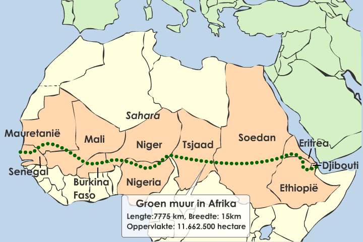 TL Begrijpend lezen deel 3 v1.0 - groep 5 6 Groene muren Vraag 41 Info: Lees eerst de tekst, beantwoord dan de vraag. Bron 1: De Groene muur in Afrika. Groene muren 1.