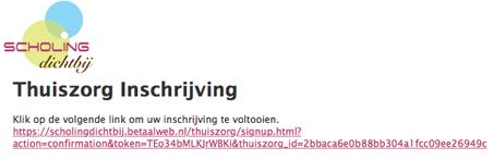 Vul de velden voor het aanmaken van het account in en klik op Inschrijven. Het systeem verstuurd nu automatisch een e-mail naar het opgegeven adres.