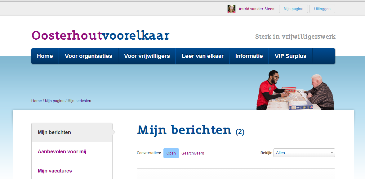 Mijn Pagina Mijn Pagina is de afgesloten, persoonlijke omgeving van de Online Vacaturebank van VIP Oosterhout. Hier vind je alle instellingen en al je activiteiten.