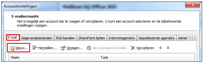 2.2.2 Opstarten Wizard in Outlook 2007.