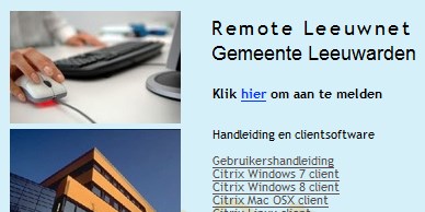 1.3 Remote Portaal instellen op een Windows 8 of 10 pc: 1. Open de browser en ga naar de website www.remoteleeuwnet.nl 2.