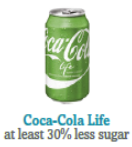 caloriegehalte < 20 kcal/100 ml Coke Life