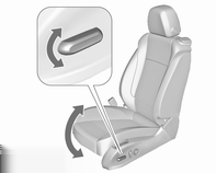 Stoelen, veiligheidssystemen 41 Verstelbare dijbeensteun Houd de stoelen tijdens het verstellen goed in de gaten. Inzittenden dienen hierover ingelicht te worden.