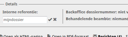 INTERNE REFERENTIES U kunt interne referenties toevoegen aan uw aanvragen (om een link te maken met uw eigen beheer).