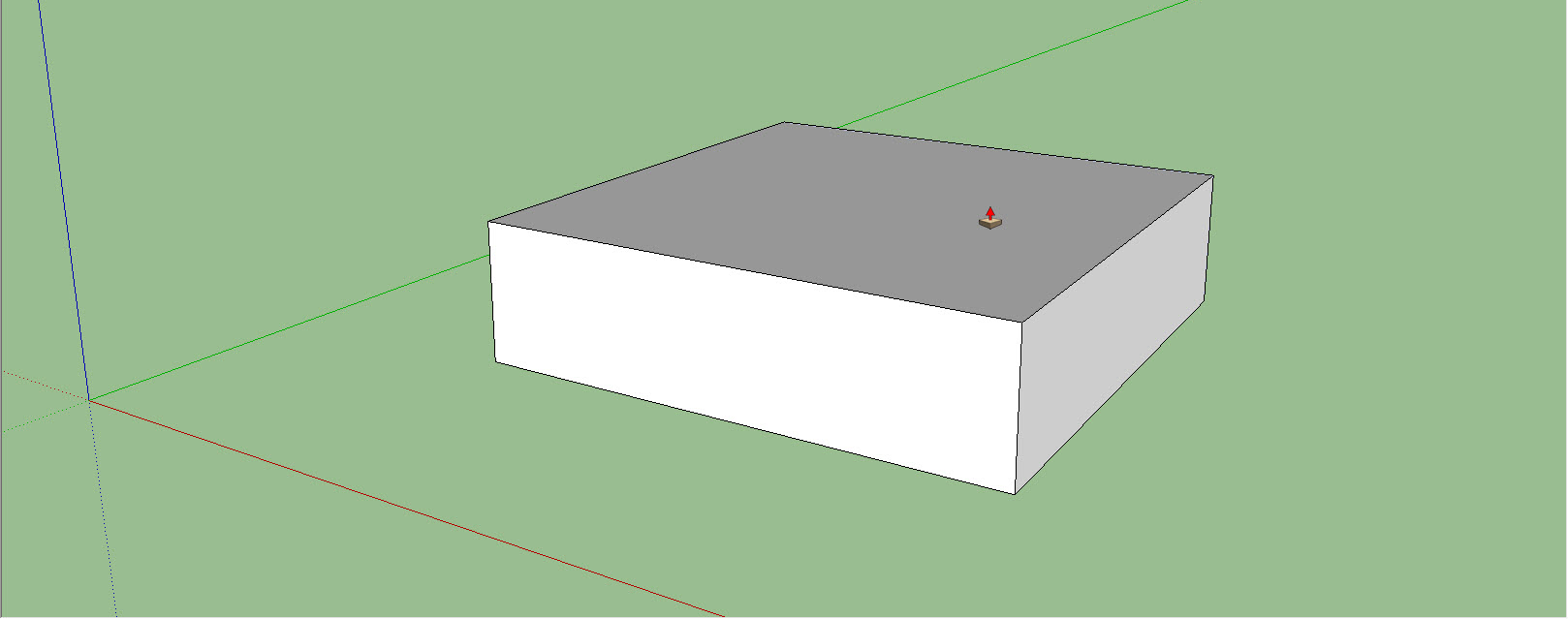 De duwen en trekken optie is zeer makkelijk te gebruiken en verandert direct je 2D object in een 3D object. 1. Selecteer de Duwen/Trekken tool. Ga op het vlak staan wat je hebt getekend. 2. Je ziet dat op het vlak allemaal kleine blauwe puntjes komen te staan.