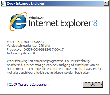 2 Internet Explorer versie achterhalen Om deze handleiding te kunnen gebruiken is het van belang om te weten welke versie van Internet Explorer u gebruikt.