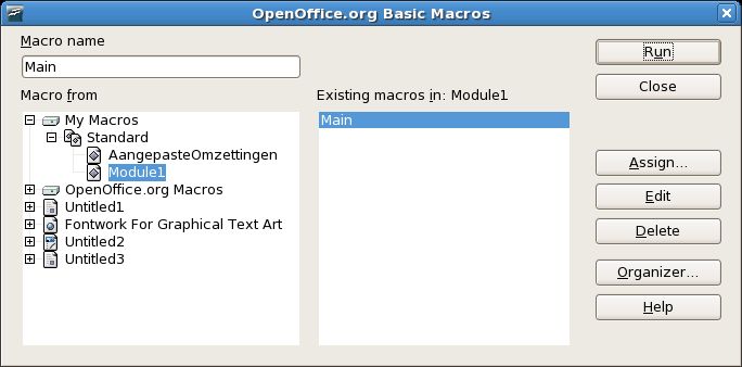 3.7. Uitgewerkt voorbeeld 3.7.1. Werkwijze Net zoals in MS Office is er in OpenOffice.org een macrotaal. Je kunt OpenOffice.