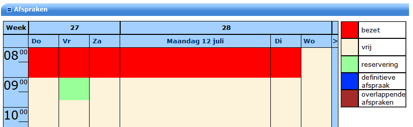 Afspraak maken Startscherm Klik op: Vastleggen afspraak Kies een agenda Selecteer hier de agenda van de gemeente waar u een afspraak wilt maken.