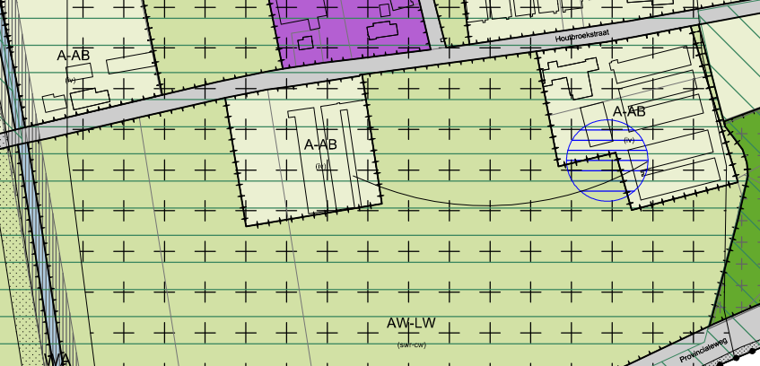 locatie in 1900 (voornamelijk heide) locatie in 2005 bestaande situatie met 2 bouwblokken met een totale oppervlakte van 2,5 ha 2 Gebieds- en planbeschrijving 2.