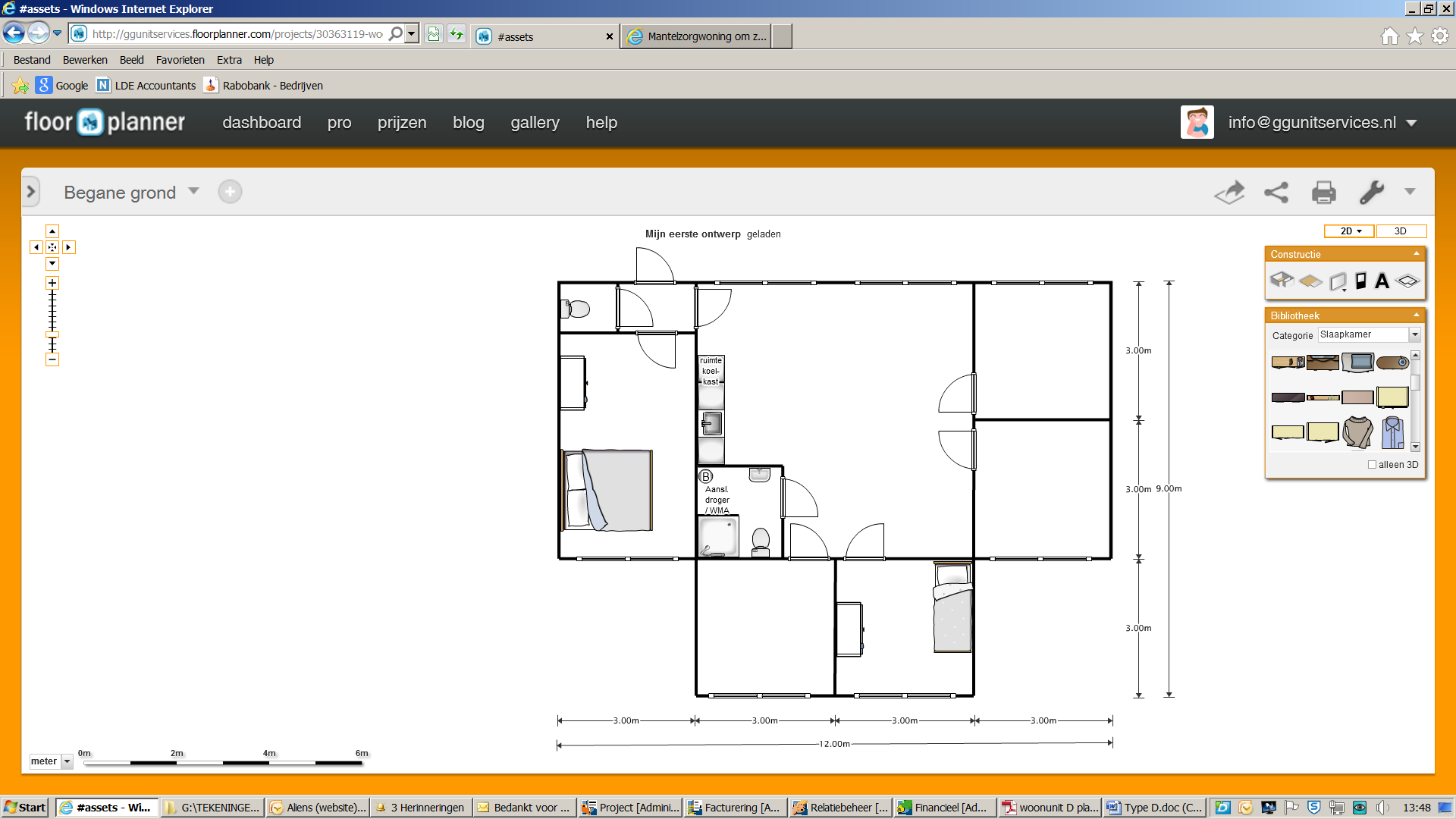 Onze standaard woongebouwen TYPE D Afmeting: ca. 12x9 m.