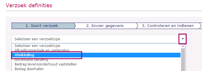 Werkinstructie Afwikkelen van een zaak in Mijn Rechtspraak - Toezicht pagina 3 van 7 1 De zaak afwikkelen in Mijn Rechtspraak Toezicht Om de afwikkelingsfase van een zaak te starten, dien je een