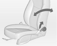 38 Stoelen, veiligheidssystemen Zitpositie Rugleuning voorstoelen Zithoogte Aan handgreep trekken, stoel verschuiven, handgreep loslaten.